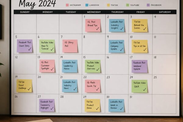 Social media contentkalender maken: praktisch systeem voor drukke ondernemers