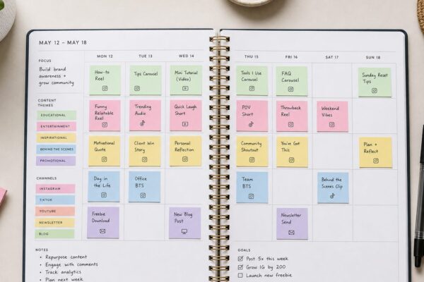 Contentplanning maken zonder chaos: een praktische aanpak voor zzp en mkb